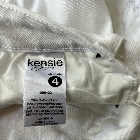 WHITE Kensie Jeans Size 4 - Picture 5 of 6